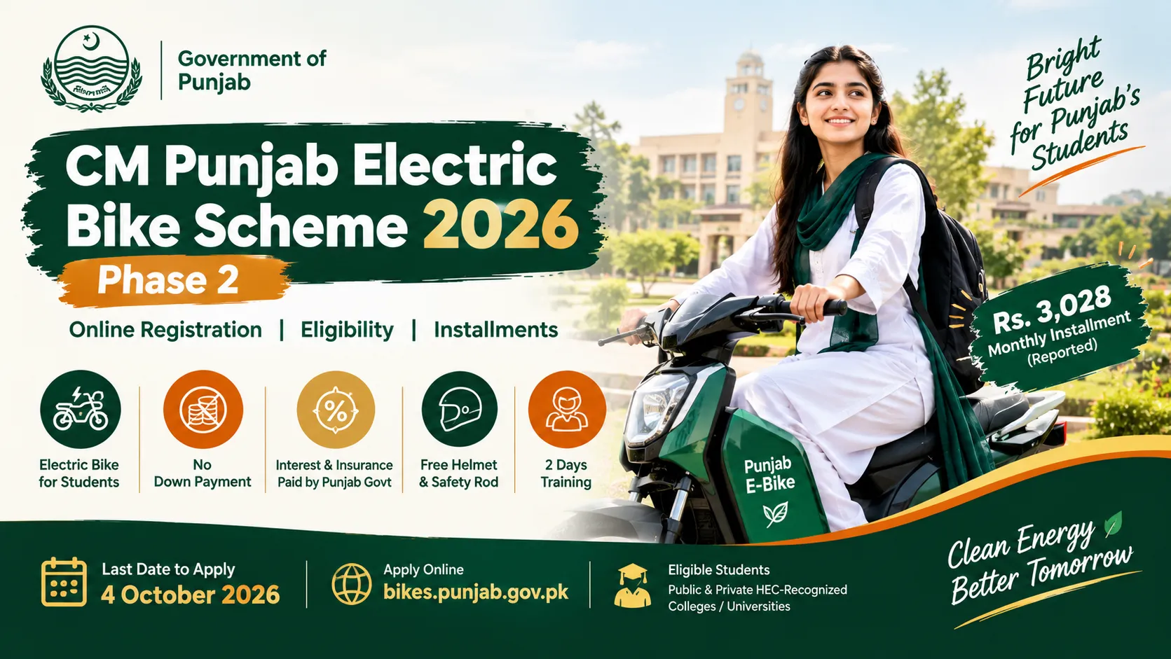 CM Punjab Electric Bike Scheme 2026 Phase 2 for students